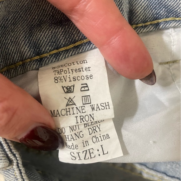 Denim maxi skirt with front slit - Picture 5 of 5